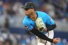 FILE - Miami Marlins starting pitcher Edward Cabrera follows through on a pitch during the first inning of a baseball game against the New York Mets, Sept. 28, 2025, in Miami. (AP Photo/Lynne Sladky, File)