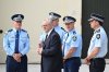 Australian Prime Minister Anthony Albanese, center, is briefed by police after laying flowers at the Bondi Pavilion, a day after a shooting at Bondi Beach in Sydney, Monday, Dec. 15, 2025.(Dean Lewins/AAP Image via AP)