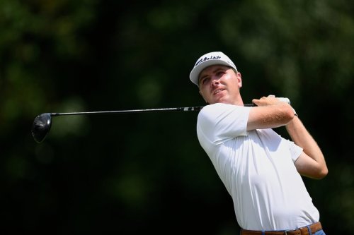 FILE - Ryan Gerard hits from the ninth tee during the first round of the BMW Championship golf tournament, Aug. 14, 2025, in Owings Mills, Md. (AP Photo/Nick Wass, file)