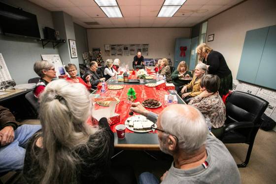 Cookie swapping at the Free Press. (Mikaela MacKenzie / Free Press)