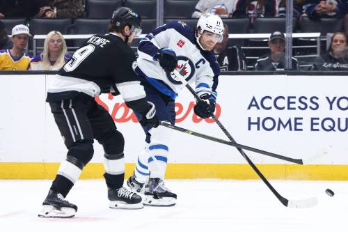 Jessie Alcheh / The Associated Press files
                                Jets captain Adam Lowry feels his play is getting better with each game after returning from off-season hip surgery.
