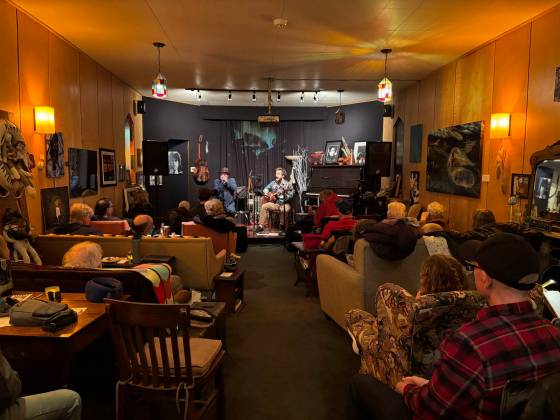 The Nite Snackers perform at Gordie’s coffeehouse on a recent Thursday night at Gordon-King Memorial United Church. (John Longhurst / Free Press)