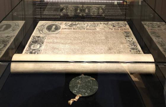 The 1670 royal charter signed by King Charles II establishing Hudson’s Bay Company recently sold at auction to holding companies belonging to the Thomson and Weston families. (The Canadian Press files)
