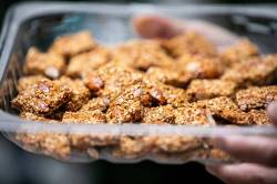 MIKAELA MACKENZIE / FREE PRESS
                                Giurgiulena (sesame seed snaps) require good-quality honey.