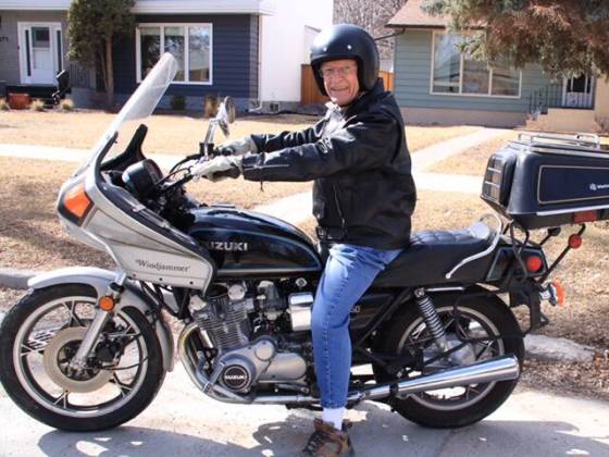 Despite an accident that left him with back pain, Bernard Boland loved motorcycles, enjoying his last ride a day before his heart attack. (Supplied)