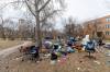 MIKE DEAL / FREE PRESS FILES
                                The remnants of a large encampment behind Granite Curling Club in Mostyn Park after the city cleared the site under its new ban.