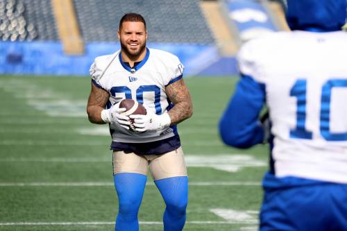 Ruth Bonneville / Free Press FILES
                                Blue Bombers RB Brady Oliveira.