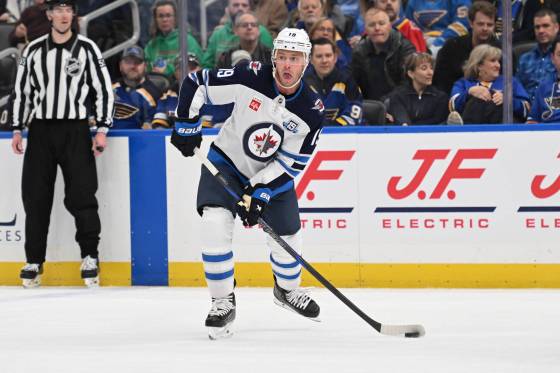 Winnipeg Jets Jonathan Toews has no goals and one assist in 19 games. (Joe Puetz / The Associated Press files)