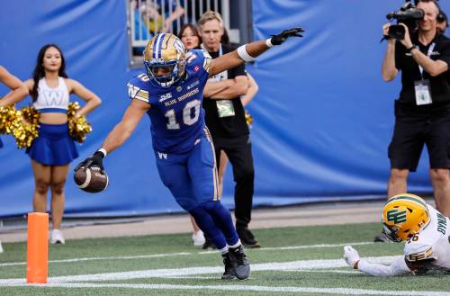 John Woods / THE CANADIAN PRESS FILES
                                Winnipeg Blue Bombers star receiver Nic Demski is staying in Blue and Gold, inking a two-year contract extension with the club Thursday.