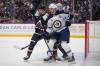David Zalubowski / The Associated Press
                                Colorado Avalanche defenceman Devon Toews, left, covers Winnipeg Jets&rsquo; Gabriel Vilardi, front right, who sets up in front of Avalanche goaltender Scott Wedgewood, back right, in the second period Friday, in Denver.