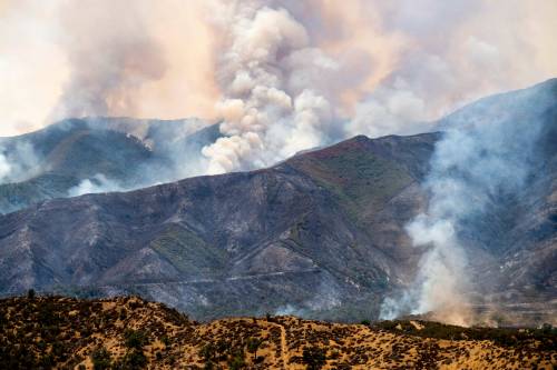 The Gifford Fire burns on Aug. 4 in Los Padres National Forest, Calif. (Noah Berger / The Associated Press files)