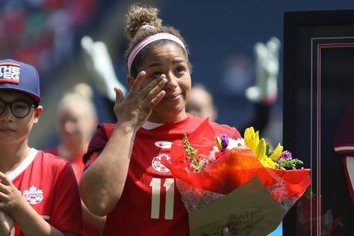 Daniel Crump / Free Press files
                                Team Canada soccer legend Desiree Scott played the final game of her national team career in front of an adoring hometown crowd in May.