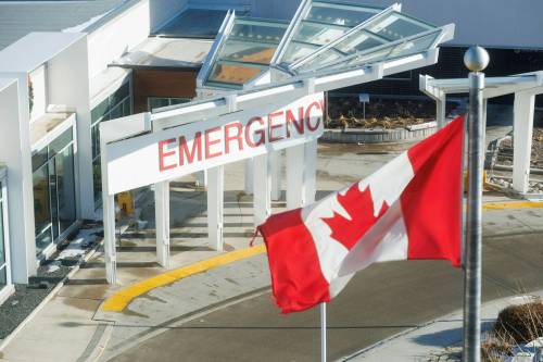 MIKE DEAL / FREE PRESS FILES
                                A Canadian flag flaps in the breeze in front of the main Emergency entrance at the Grace Hospital Wednesday morning. Health, Seniors and Long-Term Care Minister Uzoma Asagwara announces that the provincial government is adding new acute care beds to help improve patient care at Grace Hospital and reduce congestion in its emergency department, during a media conference at the Grace Hospital Wednesday. 231129 - Wednesday, November 29, 2023.