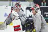 Carter George, left, and Jack Ivankovic at Canada's training camp in Niagara Falls, Ont., on Saturday, Dec. 13, 2025. THE CANADIAN PRESS/Nick Iwanyshyn