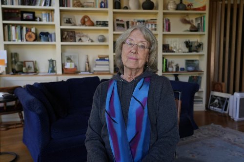 Nancy Shine at her home in Los Altos, Calif., on Nov. 21, 2025. Shine is a scientist who donated blood plasma that is used to create the treatment for infant botulism. (AP Photo/Terry Chea)