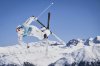 FILE - Canada's Mikael Kingsbury competes in the men's moguls at the Freestyle World Championships in St. Moritz, Switzerland, Wednesday, March 19, 2025. (Gian Ehrenzeller/Keystone via AP, File)