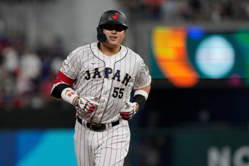 FILE - Japan's Munetaka Murakami rounds the bases after hitting a home run during the second inning of a World Baseball Classic game against the U.S., March 21, 2023, in Miami. (AP Photo/Marta Lavandier, file)
