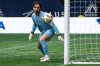 Cavalry FC goalkeeper Marco Carducci watches the ball go wide of the net against the Vancouver Whitecaps during the second half of a Canadian Championship quarterfinal soccer match, in Vancouver, on Tuesday, May 21, 2024. Carducci has been acclaimed  president of Professional Footballers Association Canada. THE CANADIAN PRESS/Ethan Cairns