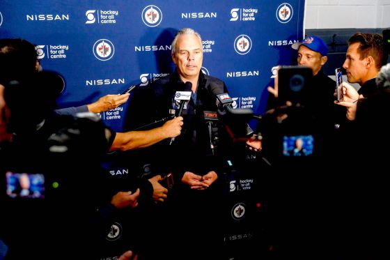 Winnipeg Jets’ general manager Kevin Cheveldayoff hasn't made a roster move to help his struggling team. (Mike Deal / Free Press files)