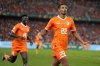 FILE - Ivory Coast 's Sebastien Haller celebrates after scoring his side's second goal during the African Cup of Nations final soccer match between Ivory Coast and Nigeria, at the Olympic Stadium of Ebimpe in Abidjan, Ivory Coast, Sunday, Feb. 11, 2024. (AP Photo/Themba Hadebe, File)