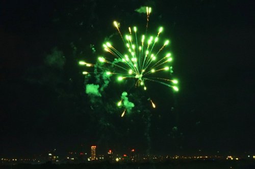 Fireworks burst over the capital Nicosia during the New Year's celebrations in the eastern Mediterranean island of Cyprus, early Thursday, Jan. 1, 2026. (AP Photo/Petros Karadjias)