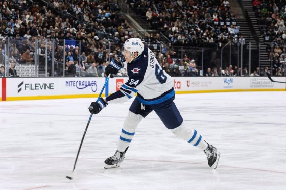 Winnipeg Jets' Logan Stanley is a pending unrestricted free agent at the end of this season. (Melissa Majchrzak / The Associated Press files)
