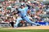 FILE - Toronto Blue Jays relief pitcher Justin Bruihl throws in the eighth inning of a baseball game against the Detroit Tigers, July 27, 2025, in Detroit. (AP Photo/Jose Juarez, File)