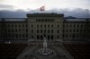 The flags at the Federal Palace fly at half-mast in Bern, Switzerland, for 5 days, Friday Jan. 2, 2026, following the fire at the 