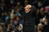 Manchester City head coach Pep Guardiola reacts after Erling Haaland missed a scoring opportunity during the English Premier League soccer match between Manchester City and Brighton and Hove Albion in Manchester, England, Wednesday, Jan. 7, 2026. (AP Photo/Dave Thompson)
