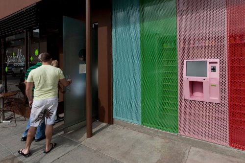 FILE - A newly-installed 24-Hour Cupcake 