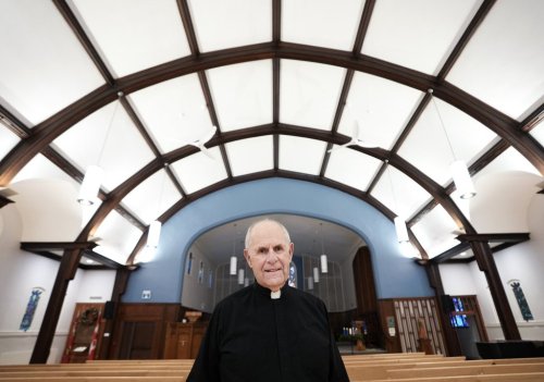 Rev. Canon Michael Van Dusen poses for a photograph at his Anglican Church in Toronto, Monday, Dec. 15, 2025. THE CANADIAN PRESS/Nathan Denette