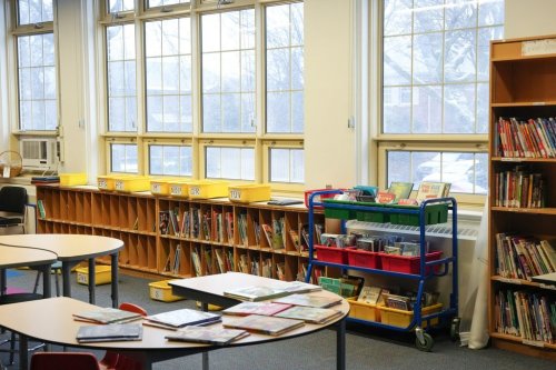 An elementary school library is seen in Toronto on Tuesday, Jan. 9, 2024. THE CANADIAN PRESS/Chris Young