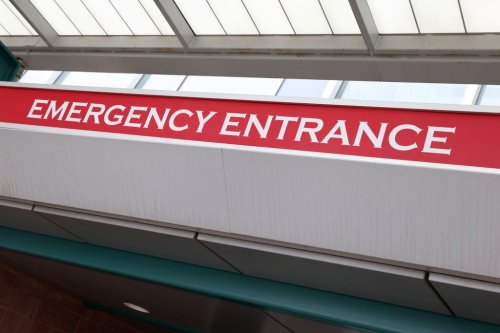 Woodstock General Hospital's emergency entrance is seen in Woodstock, Ont., Thursday, May 22, 2025. THE CANADIAN PRESS/Nicole Osborne