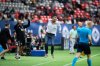 Vancouver Whitecaps acting head coach Vanni Sartini, centre, celebrates after Vancouver defeated Austin FC during an MLS soccer game in Vancouver, on Saturday, September 4, 2021. THE CANADIAN PRESS/Darryl Dyck