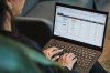 A person works on a spreadsheet in a photo illustration made in Toronto, on Monday, Sept. 22, 2025. THE CANADIAN PRESS/Sammy Kogan