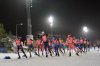 A view of the start of the mixed relay of the Biathlon World Cup, in Östersund, Sweden, Sunday, Nov. 30, 2025. (Björn Larsson Rosvall/TT News Agency via AP)