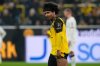 Dortmund's Karim Adeyemi reacts during the German Bundesliga soccer match between Borussia Dortmund and Borussia Moenchengladbach in Dortmund, Germany, Friday, Dec. 19, 2025. (AP Photo/Martin Meissner)