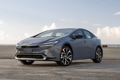 This photo provided by Toyota shows the Prius Plug-in Hybrid, an affordable and surprisingly sporty plug-in hybrid with excellent fuel economy. (Nathan Leach-Proffer/Toyota Motor Sales U.S.A. via AP)