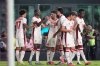 Canada midfielder Ismael Kone, second left, celebrates with teammates after scoring his side's first goal against Venezuela during the first half of an international friendly soccer match, Tuesday, Nov. 18, 2025, in Fort Lauderdale, Fla. (AP Photo/Rebecca Blackwell)