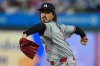 FILE - Minnesota Twins' Joe Ryan pitches during the first inning of a baseball game against the Philadelphia Phillies, Sept. 26, 2025, in Philadelphia. (AP Photo/Matt Rourke, File)