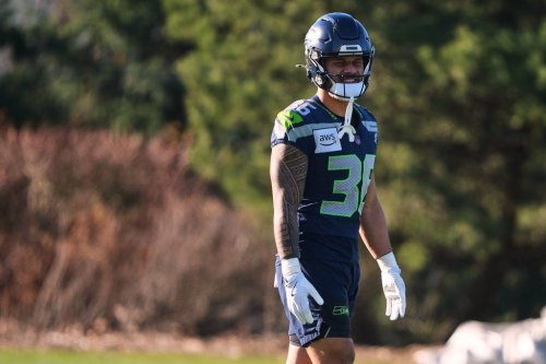 Seattle Seahawks running back George Holani warms up during practice at the team's facilities ahead of the NFL football NFC Championship game, Wednesday, Jan. 21, 2026, in Renton, Wash. (AP Photo/Lindsey Wasson)