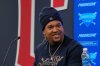 Cleveland Guardians third baseman Jose Ramirez smiles during a news conference to announce his contract extension in Cleveland, Thursday, Jan. 29, 2026. (AP Photo/Sue Ogrocki)