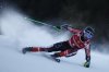 Canada's Cameron Alexander speeds down the course during an alpine ski, men's World Cup Super G race, in Bormio, Italy, Sunday, Dec. 29, 2024. (AP Photo/Gabriele Facciotti)