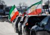 JOHN WOODS / WINNIPEG FREE PRESS
About 250 people gathered at Polo Park and participated in a car rally in support of the residents of Iran who are seeking a regime change Sunday, January 25, 2026. 

reporter: malak