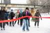 MIKAELA MACKENZIE / FREE PRESS
                                Skaters officially open the Nestawaya River Trail by skating through a red ribbon on New Year&rsquo;s Day.