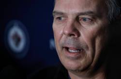 John Woods / THE CANADIAN PRESS FILES
                                Winnipeg Jets general manager Kevin Cheveldayoff spoke to media Monday after the club recorded their ninth straight loss Saturday.