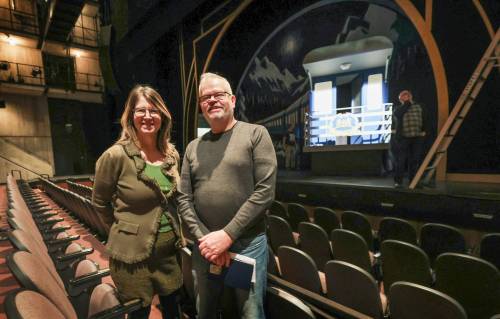 Ruth Bonneville / Free Press
                                Murder on the Orient Express director Kelly Thornton and set designer Brian Perchaluk.