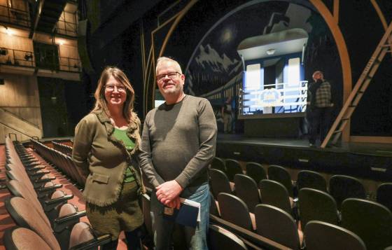Murder on the Orient Express director Kelly Thornton and set designer Brian Perchaluk. (Ruth Bonneville / Free Press)