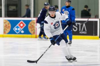 MIKE DEAL / FREE PRESS FILES
                                Defenceman Elias Salomonsson was first promoted to the Winnipeg Jets back in late November. He has eight points (1 goals, 7 assists) in 25 games with the Moose so far this season.