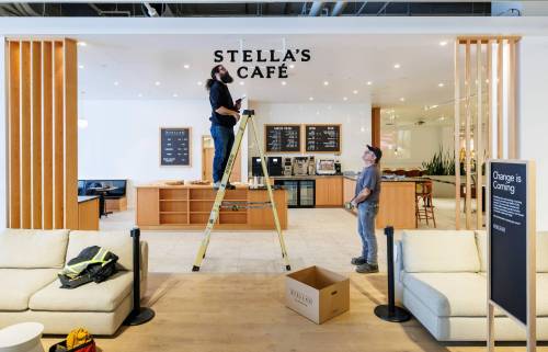 MIKE DEAL / FREE PRESS
                                Stella&rsquo;s is opening a café inside local furniture manufacturer EQ3&rsquo;s flagship store in CF Polo Park.